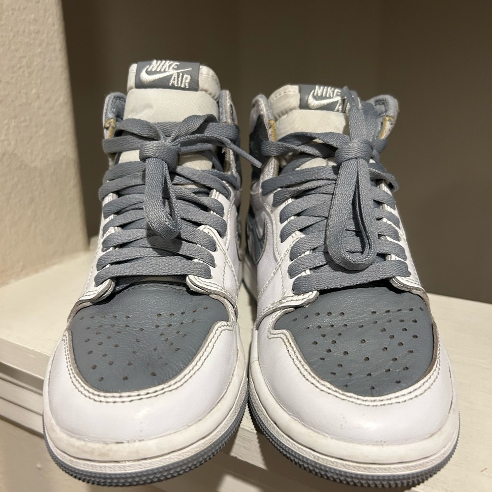 Nike Air Jordan 1 Retro High OG Stealth White Grey Size 4Y - Picture 4 of 11